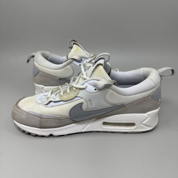 Nike Air Max 90 Futura Womens Size 8 White Gray Athletic Shoes Sneakers - Picture 2 of 9